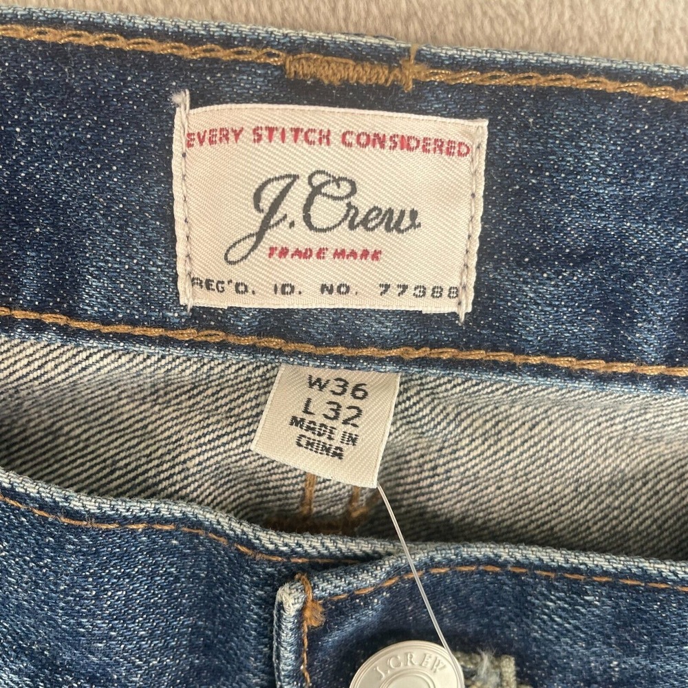 J.CREW 770 Jeans‎ Men 36x31 (Tag 36x32) Indigo Shadow Japanese Rigid Denim NWT - Picture 2 of 14